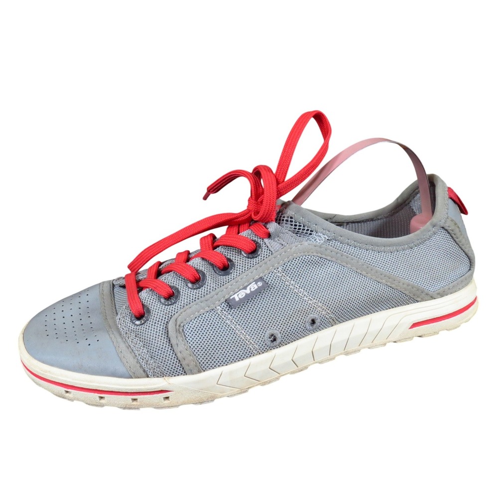 Teva Fuse-Ion Women Casual Shoe Size 7.5 Everyday Walking Gray Synthetic Mesh‎